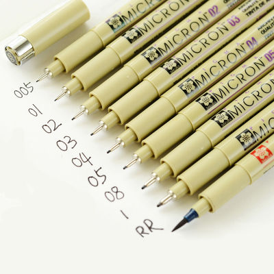 7/9 pcs Sakura Liner ชุดปากกากันน้ำสีดำ Fineliner ไมครอนปากกาออกแบบ Sketch Drawing Marker Artist Markers อุปกรณ์โรงเรียน-zptcm3861