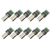 10ชิ้น USB ขั้วต่อแผ่นวงจรพิมพ์ USB เสียบไมโคร USB ปลั๊กอะแดปเตอร์สำหรับโซนี่สายเคเบิลกล้อง (จัดส่งรวดเร็ว)