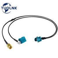 RG174 Extension Cable SMA to Fakra Z Female Right Angle Y Type Splitter Cable With Diode Car GPS Antenna Extension Cable