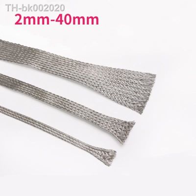 卐 1 Meter Tinned Copper Braid Sleeve Expandable Metal Shielded Sheath Wire Cable 2mm-40mm