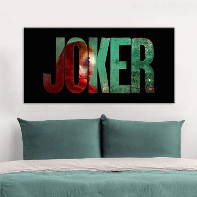 Vintage Joker Abstract Art Canvas: Creative Clown Portrait Poster Print For Home And Living Room Wall Decor
