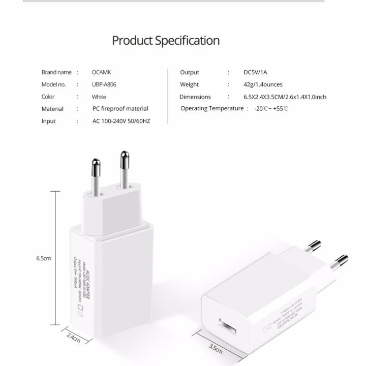 clearance-sale-ที่ชาร์จมือถือ5w-charger-adaptor-ยูเอสบีต่อโทรศัพท์ไฟฟ้า5v-ที่ชาร์จชาร์จ-usb-ชาร์จโทรศัพท์ชาร์จ1a-ผนังแบบพกพา