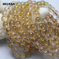 Meihan Free shipping (2 braceletsset) natural gold rutilated quartz 8-8.5mm round loose beads stone for jewelry making design