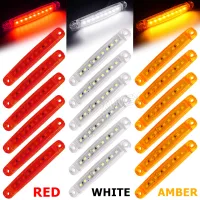 6Pcs รถบรรทุกตำแหน่งด้านข้าง Marker Light LED Clearance โคมไฟ12V รถบรรทุกอุปกรณ์เสริมสำหรับรถแทรกเตอร์ Transporters รถบรรทุกรถบัส Caravans