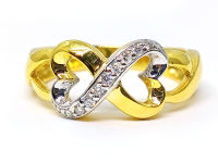 แหวนเพชรอินฟินิตี้   0.07 กะรัต  ทองหนัก 2.60 กรัม เพชร เบลเยี่ยมคัท น้ำ 98 เลือกทอง ทองคำขาวได้ ปรับไซด์ ฟรี ส่งฟรี