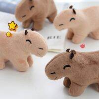 ITEFUG Reallilfe Capybara พวงกุญแจตุ๊กตาคาลิปบาร่า สีน้ำตาลสีน้ำตาลเข้ม การ์ตูนลายการ์ตูน พวงกุญแจตุ๊กตา Capybara ของขวัญวันเกิดของขวัญ 12ซม. ค่ะ พวงกุญแจรูปสัตว์ยัดไส้ ของขวัญเล็กๆ