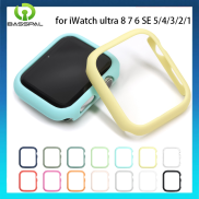BassPal Ốp Mờ Kẹo Cho Apple Watch Ultra Series 8 7 6 SE 54321 Ốp PC Khung