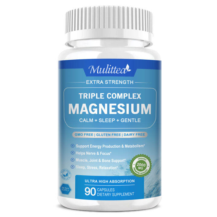 Mulittea Magnesium Complex 2000mg with Glycinate 500mg taurate 500mg