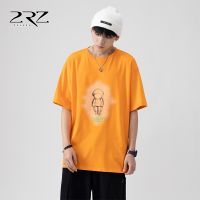 2 rz mens mens short sleeve T-shirt popular logo printed cotton loose wind leisure retro American high street shirt --ntx230801﹍