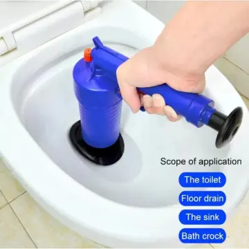 Drain Blaster Air Powered Plunger Gun, High Pressure Powerful Drain Clog  Remover Sink Plunger Opener Cleaner Pump Compatible With Bath Toilets,  Bathro
