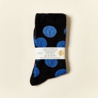 [WARMGREY TAIL] LION - BLUE BLACK SOCKS 230 - 280mm (free size) x1