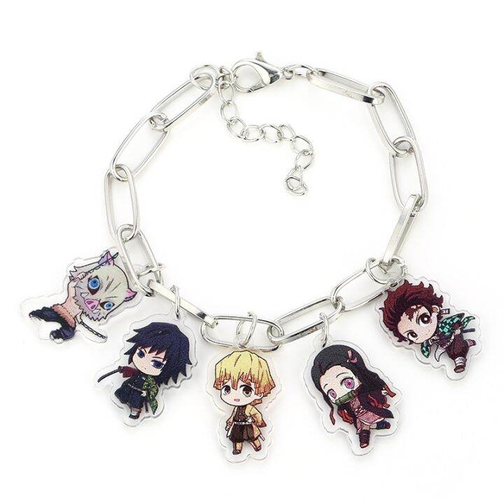 cute-cartoon-anime-demon-slayer-kimetsu-no-yaiba-bracelets-men-kamado-tanjirou-acrylic-charm-bracelet-bangle-for-fans-cosplay