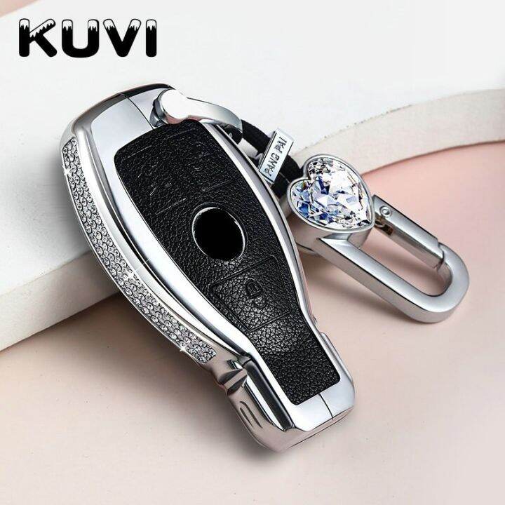 diamond-zinc-alloy-leather-car-key-bag-case-cover-key-holder-for-mercedes-benz-w203-w210-w211-w124-w202-w204-amg-accessories