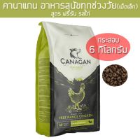 [โปรโมชั่นโหด] ส่งฟรี Canagan Free-Run Chicken [กระสอบ 6 กิโลกรัม] คานาแกน อาหารสุนัข ทุกสายพันธุ์ สูตรไก่ตามธรรมชาติ