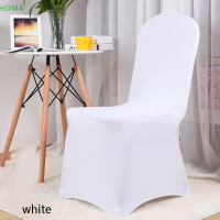 ?【Lowest price】HOMA 1pcs เก้าอี้แต่งงานครอบคลุมโพลีเอสเตอร์ยืด slipcover สำหรับห้องอาหารจัดเลี้ยง Hotel dining PARTY Universal Chair COVER