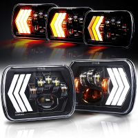 ไฟหน้า LED 55W สำหรับรถ Jeep -Wrangler YJ Cherokee XJ -Toyota -GMC รถบรรทุก H6054 H5054 H6054LL