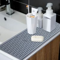 【CC】◆☸™  Dish Placemat Silicone Drain Drying Table Mats Resistant Antiskid Durable Dinnerware Coaster