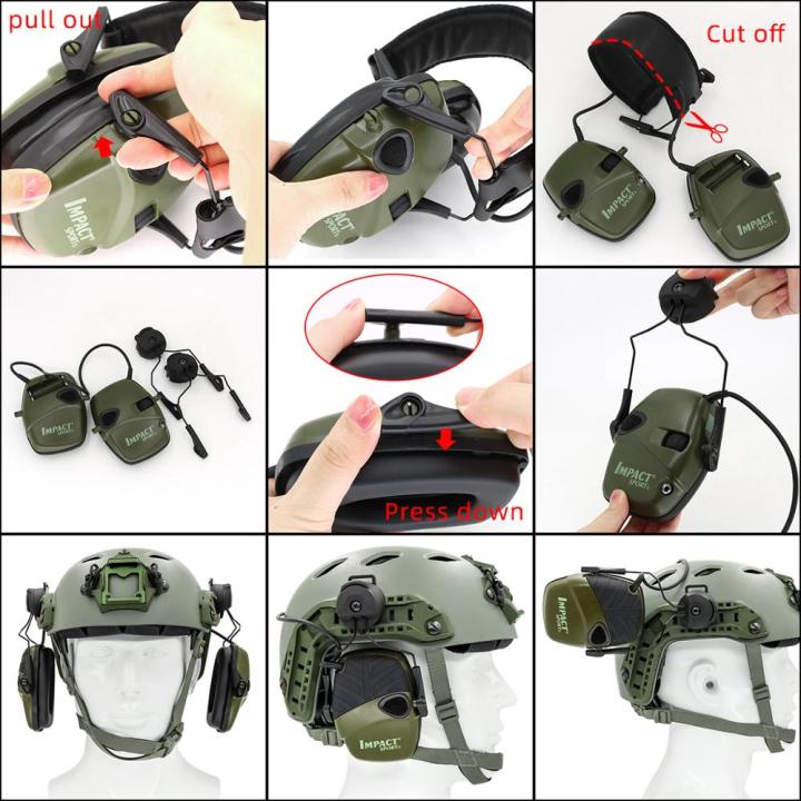 howard-leight-impact-sports-shooting-earmuffs-electronic-tactical-headset-hearing-protection-hunting-headphones-arc-rail-adapter