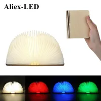 Mini LED Usb Night Light Book Lights Bedroom Decor Table Lamp Wood Wireless Reading Rechargeable Child Gift Room Decoration Lamp