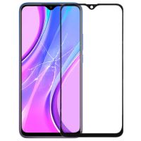 เลนส์กระจกด้านนอกหน้าจอด้านหน้าพร้อมกาวใส OCA Optically สำหรับ Xiaomi Redmi 9