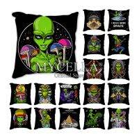 Alien Pillow Case Decor Faggot Cartoon Cushion Cover for Sofa Home Car Pillowcase 45x45cm For Sofa Chair Home Decorative