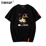 Lyprerazy Short-sleeved T-shirt Men s Summer National Tide Chinese Crane
