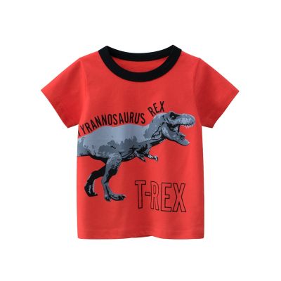 [COD] 27kids brand childrens Korean version of short-sleeved T-shirt 2023 summer new baby clothes one drop