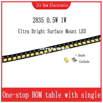 100pcs High Brightness SMD LED 2835 1W 0.5W 0.2W White 3V 6V 9V 18V 36V 150MA/100MA/30MA/60MA/80MA 6000-6500K 100pcs High Bright Electrical Circuitry