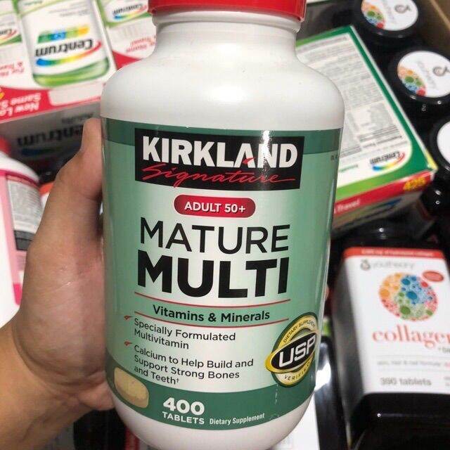 Authentic kirkland mature multivitamins adult 50+ 400tablets (exp MAY