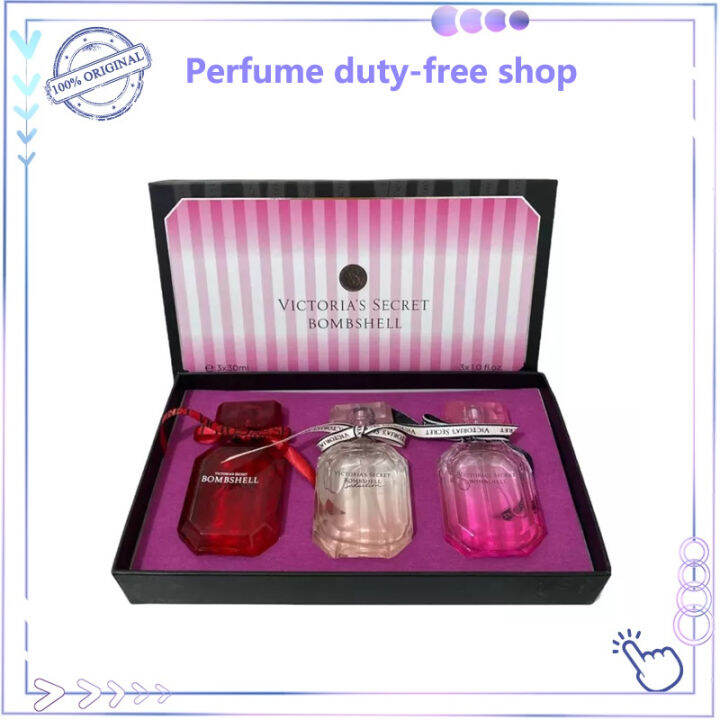 Perfume dutyfree shop Victoria's Secret Bombshell mini perfume gift set 30ml X3( 3 pcs ) Long