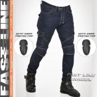 CODwumei04 Cargo Jeans Bikers Pants Men Rider Cool Free Knee Protector