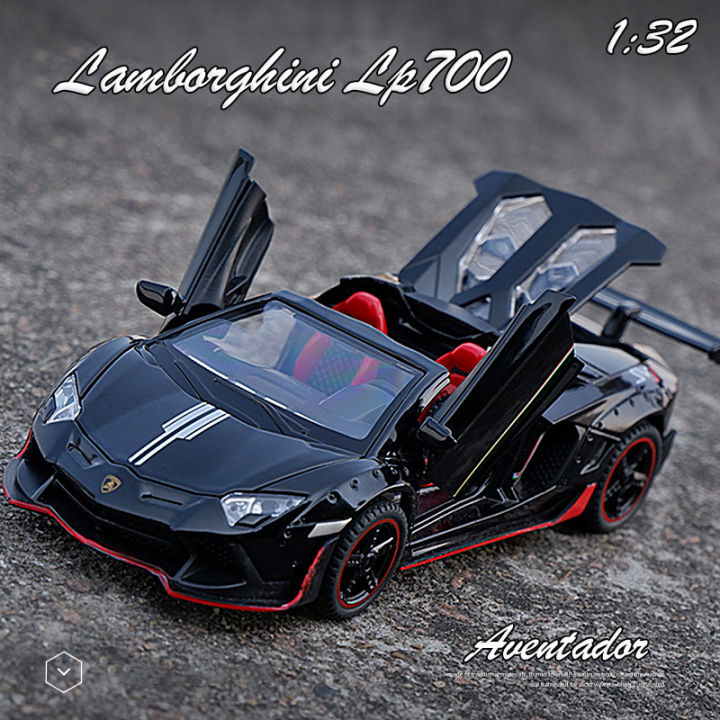 RUM】1:32 Scale Lamborghini Aventador LP700 Roadster Alloy Car Model Light &  Sound effect diecast