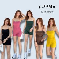 จั้มสูทสายเดี่ยวขาสั้น✨F.Jum✨เก๋สุด ทรงสวยเนื้อผ้ากระชับ✨ป้ายIntuon