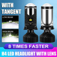 Jpks/ ไฟหน้ารถ2ชิ้น130W/คู่เลนส์โปรเจ็คเตอร์ขนาดเล็กหลอดไฟ LED H4 10000LM DC12V ไฟหน้ารถมอเตอร์ไซค์แบบ LED Hi/ไฟต่ำ Canbus อุปกรณ์เสริม