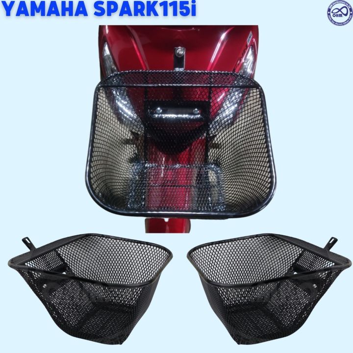 ตะกร้ามอเตอร์ไซค์-yamaha-finn-ตะข่ายเหล็ก-สีดำ-ตะกร้ารถมอเตอร์ไซค์-spark-115i-ตะข่าย-สีดำ-ตะกร้าสปาร์ค-ตะกร้าฟิน