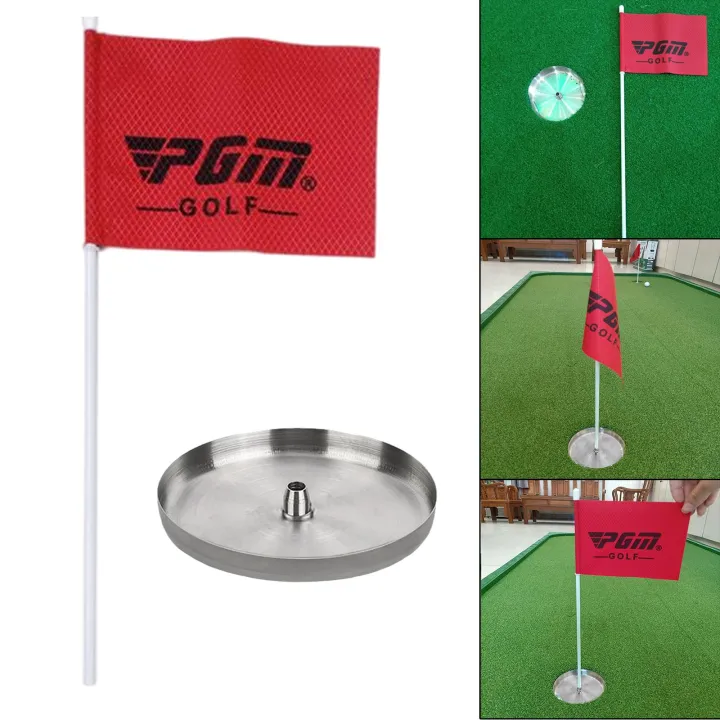 WBStar Stainless Steel Golf Hole Cup with Flag for Indoor and Outdoor