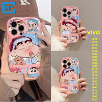 เคสฝาหลัง1819สำหรับ VIVO 1818 2018 1935 1902 1938 1901 1904 1915 1723 1816 1817 1820 1811 1814 1907การ์ตูนน่ารักสีชมพูหวานสีเทียน Shin-Chan Xiaomei