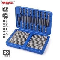 50pcs 75mm Screwdriver, 14 Screwdriver Bits Long Set Allen, Hex Pz2 Ph2 Torx Bit, CR-V Screwdriver Bit