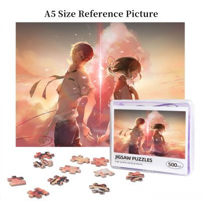 Your Name Mitsuha X Taki (13) Wooden Jigsaw Puzzle 500 Pieces Educational Toy Painting Art Decor Decompression toys 500pcs