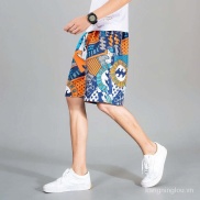 CODjieuensmen s summer beach pants shorts men s cropped pants large size