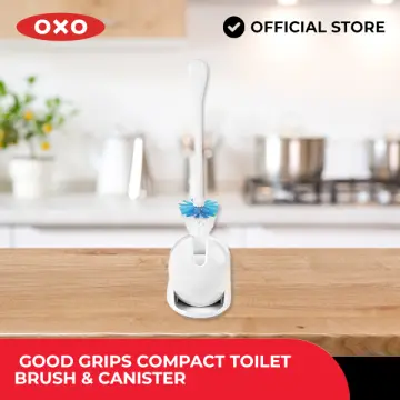OXO Good Grips Compact Toilet Brush & Canister - Gray