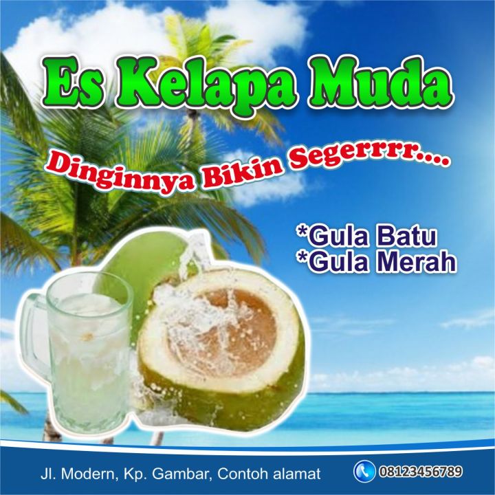 Spanduk Es Kelapa Muda Banner Es Kelapa Muda Lazada Indonesia 4929