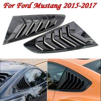 A Pair Of Black /Carbon /Matte Side Window 1/4 Scoop Louver Cover Replacement For Ford Mustang 2015 2016 2017 Car Styling