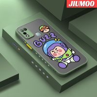 เคส JIUMOO สำหรับ Infinix เคส X688C ลายการ์ตูนน่ารักบางเคสโทรศัพท์โปร่งใสฝ้าเคสขอบสี่เหลี่ยมด้านข้างคลุมทั้งหมดซิลิโคนป้องกันเลนส์กล้องเคสนิ่ม