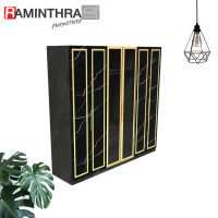 Raminthra Furniture ตู้ผ้า 2.40 ซม. บานกระจก 240*60*230 ซม. cloth cabinet (AG/DM/GL)