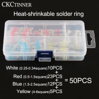 50PCS Solder Seal Wire Connectors SST Heat Shrink Butt Connector Waterproof Insulated Butt Splice Wire Terminals for Car Boat