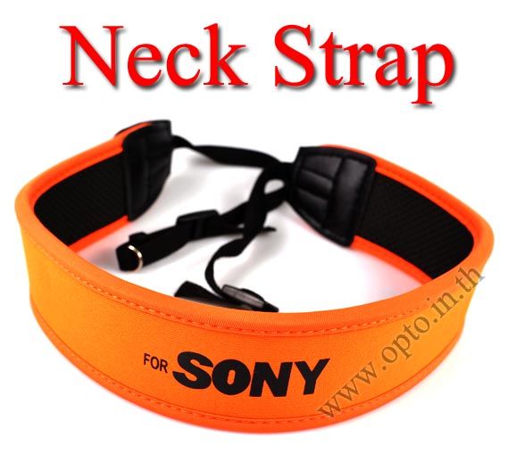 Sony Orange Neck Starp Neoprene for DSLR สายคล้องคอกล้องสำหรับโซนี่