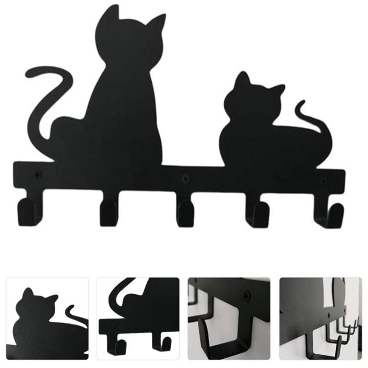 wall-mounted-coat-hooks-cat-shaped-hanger-punch-free-coat-rack-clothing-hooks-key-holder-for-home-bedroom-decoration