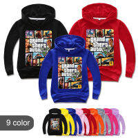 [สต็อก] ผู้ใหญ่ผู้ปกครอง-เสื้อมีหมวกของเด็ก GTA5สาวอะนิเมะ Hoodies เด็กหญิงเด็กชายการ์ตูนผสมผ้าฝ้ายเด็กเสื้อผ้า Pullover Top Coat สบายฤดูใบไม้ร่วงแขนยาวสันทนาการ