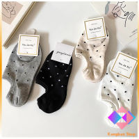 KANGBAN ถุงเท้าผ้าฝ้าย ถุงเท้าข้อสั้น ผ้านุ่ม ใส่สบาย  Women socks